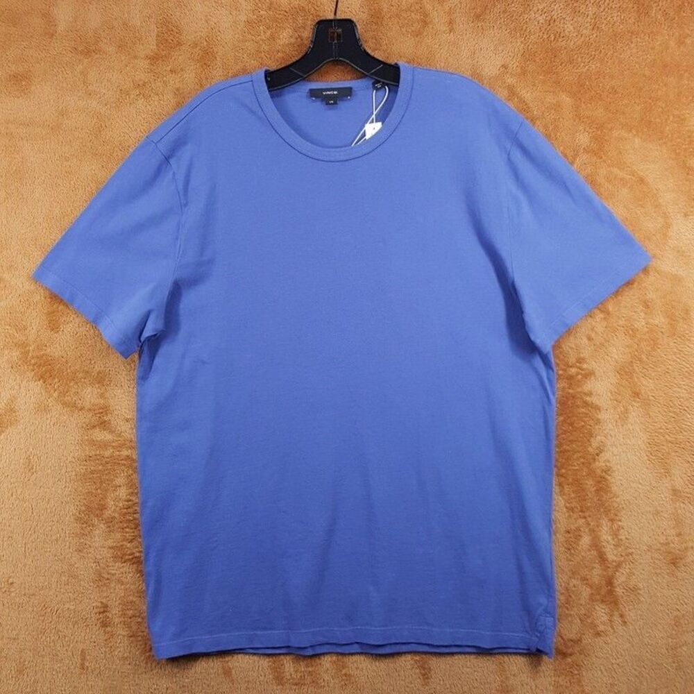 VINCE Shirt Mens Small Blue Pullover Crew Short Sleeve 100% Cotton T-Shirt Tee